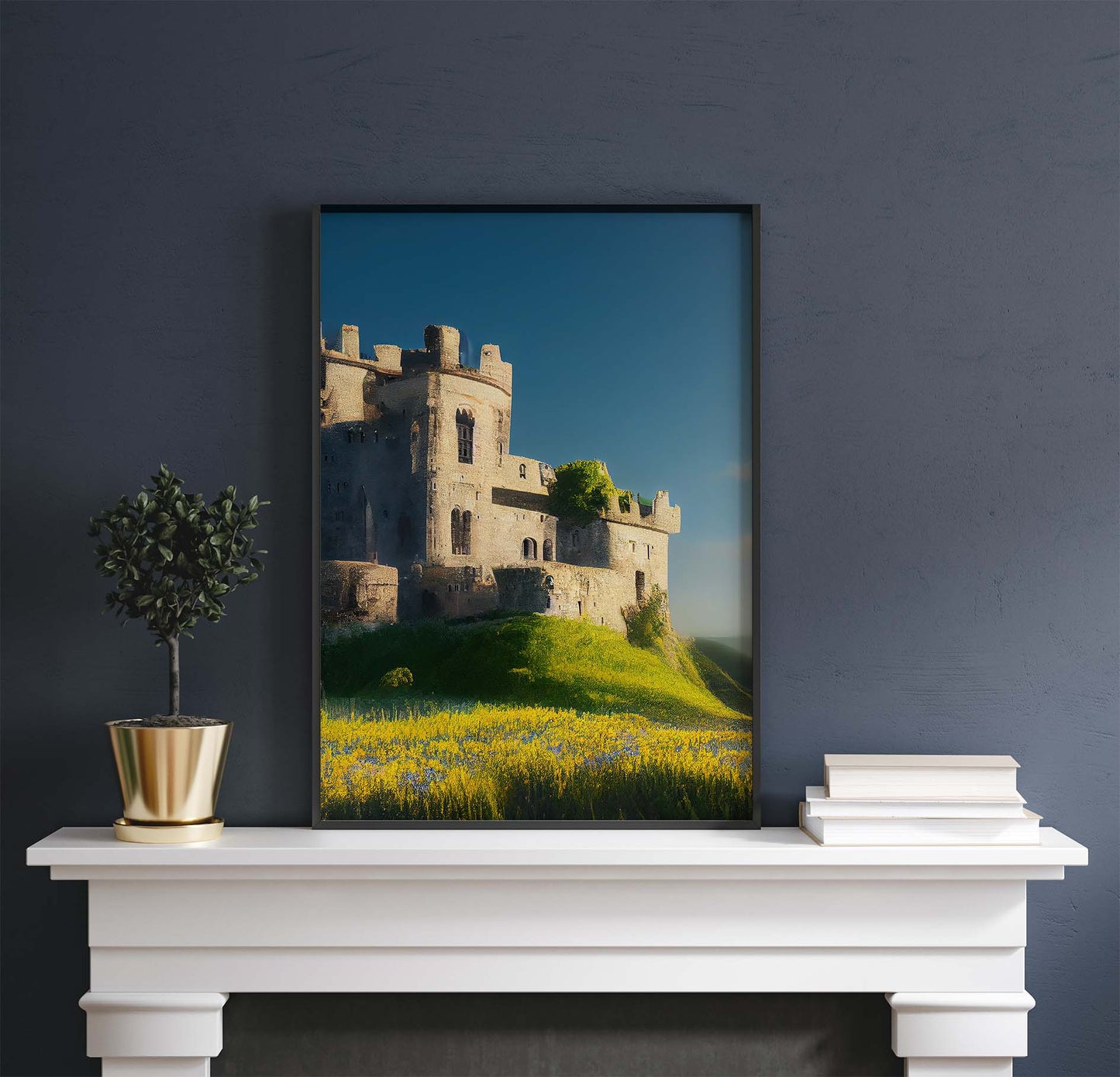 Old Abandoned Castle In A Meadow Printable Art - Instant Download