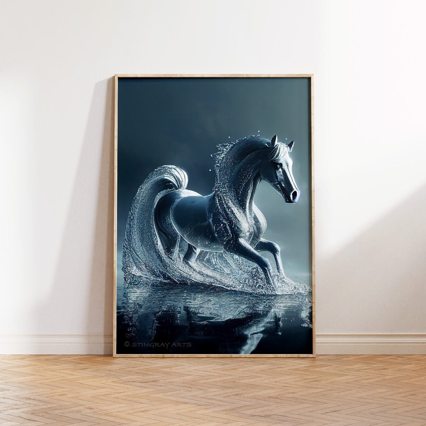 Splash Water Horse Printable Art - Instant Download