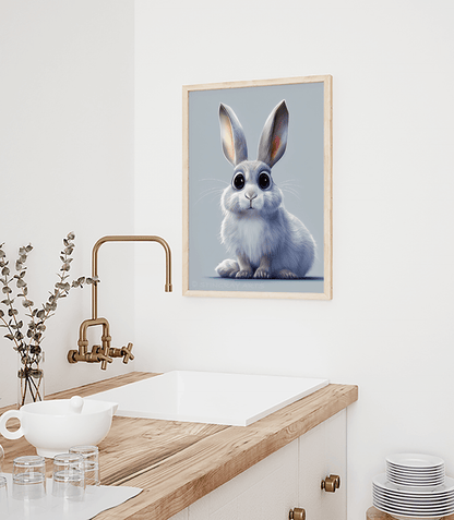 Cute Rabbit Character Printable Art - Instant Download