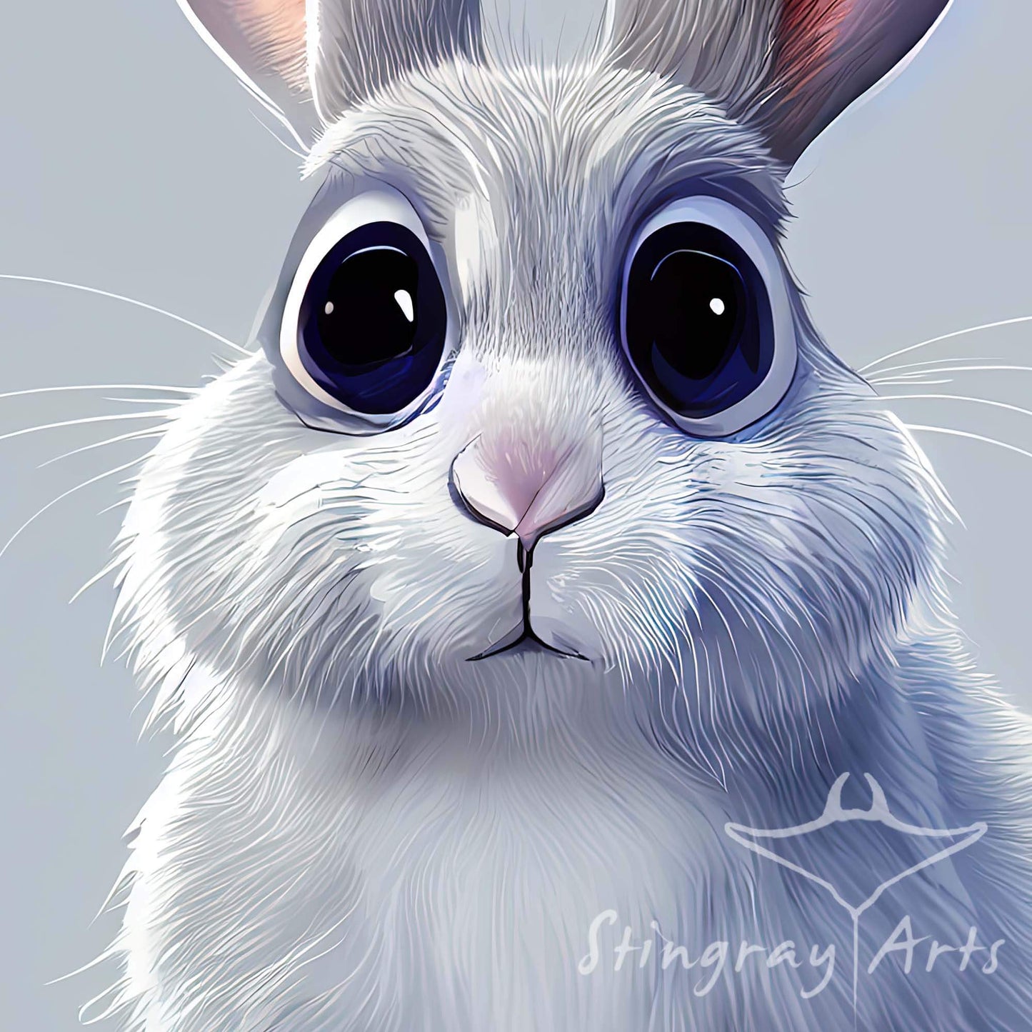 Cute Rabbit Character Printable Art - Instant Download