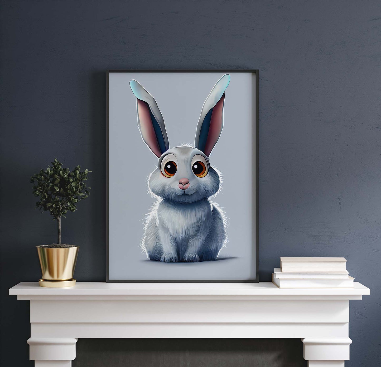 Adorable Rabbit Cartoon Printable Art - Instant Download