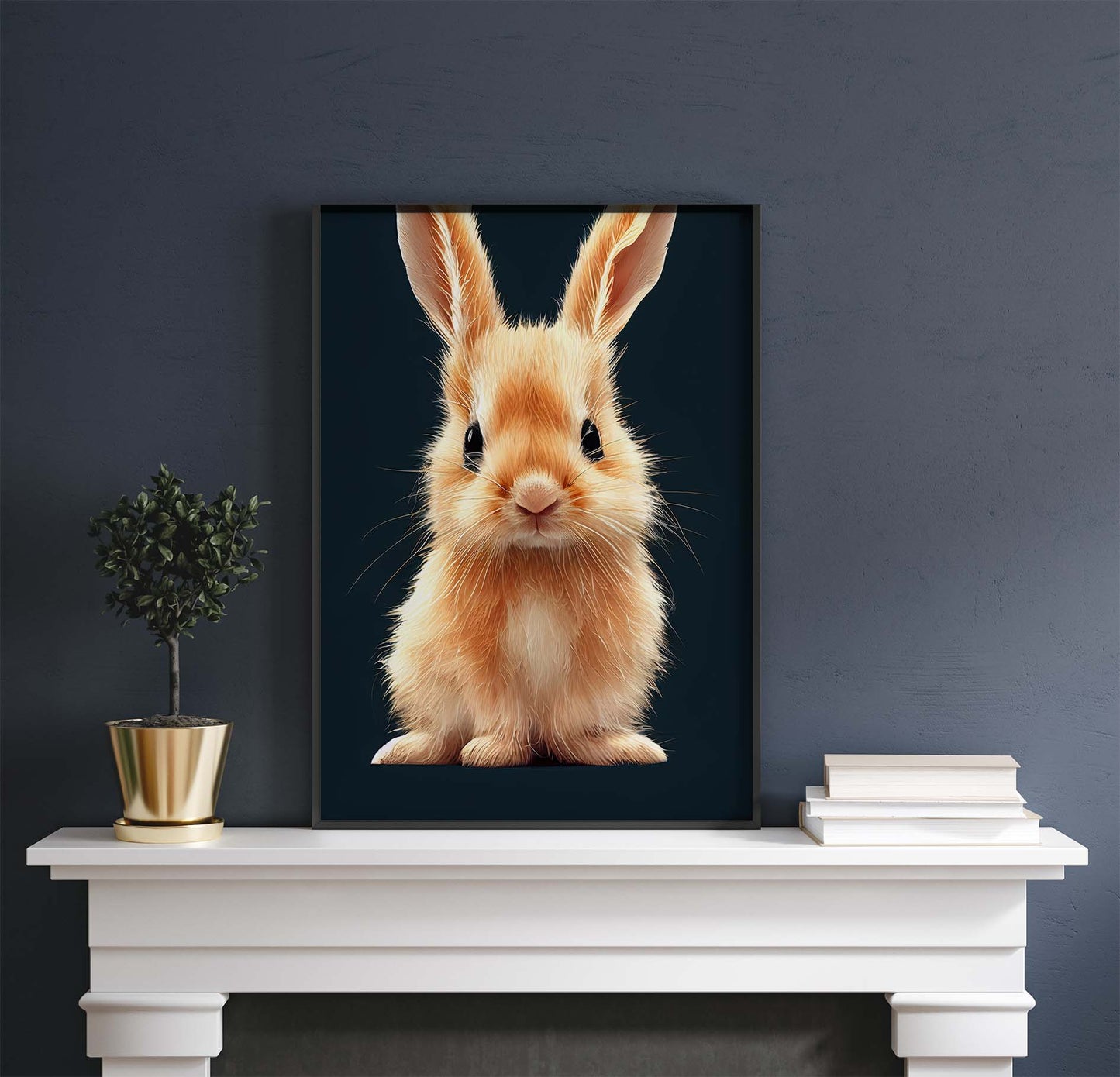 Cute Fluffy Baby Bunny Printable Art - Instant Download