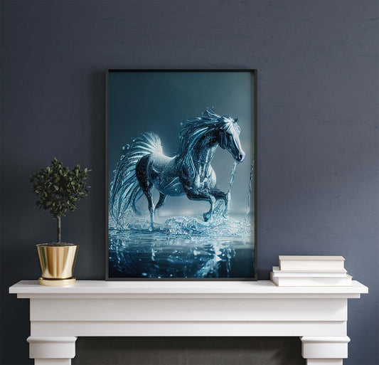 Water Horse Printable Art - Instant Download