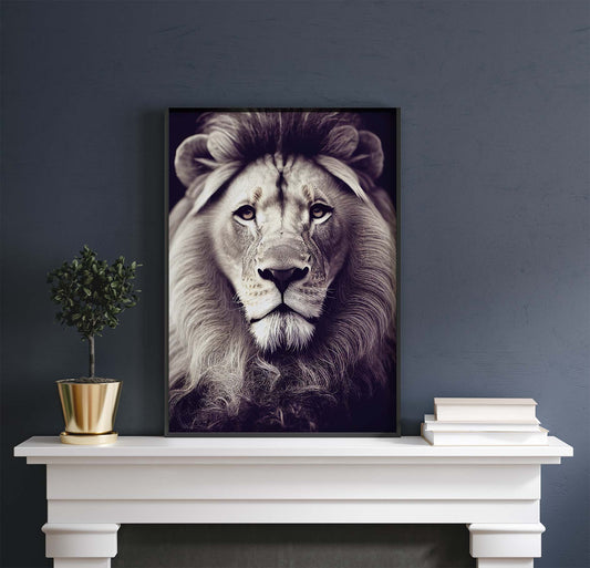 Wild African Lion Printable Art - Instant Download