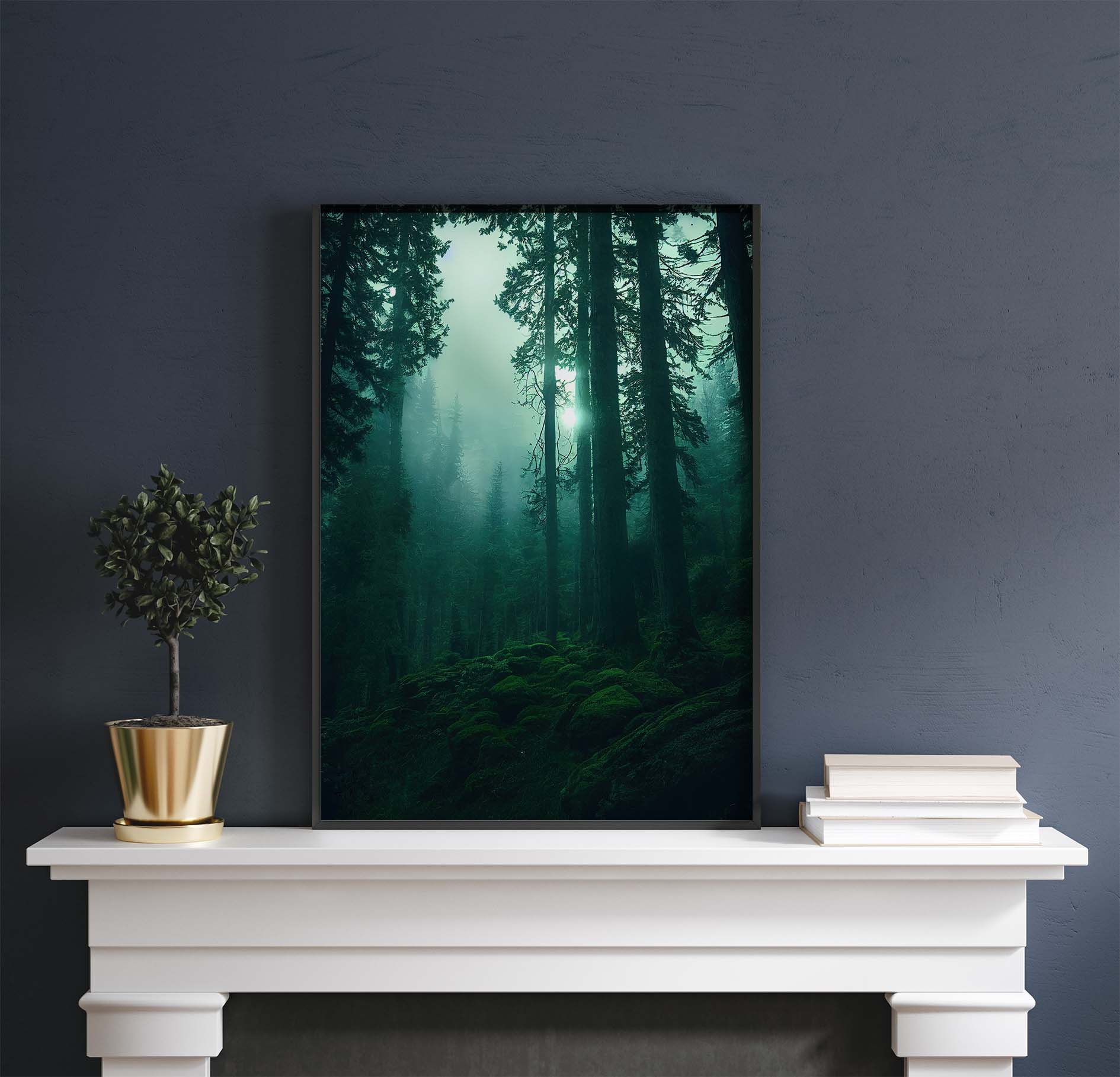 Sunlight In A Foggy Forest Printable Art - Instant Download