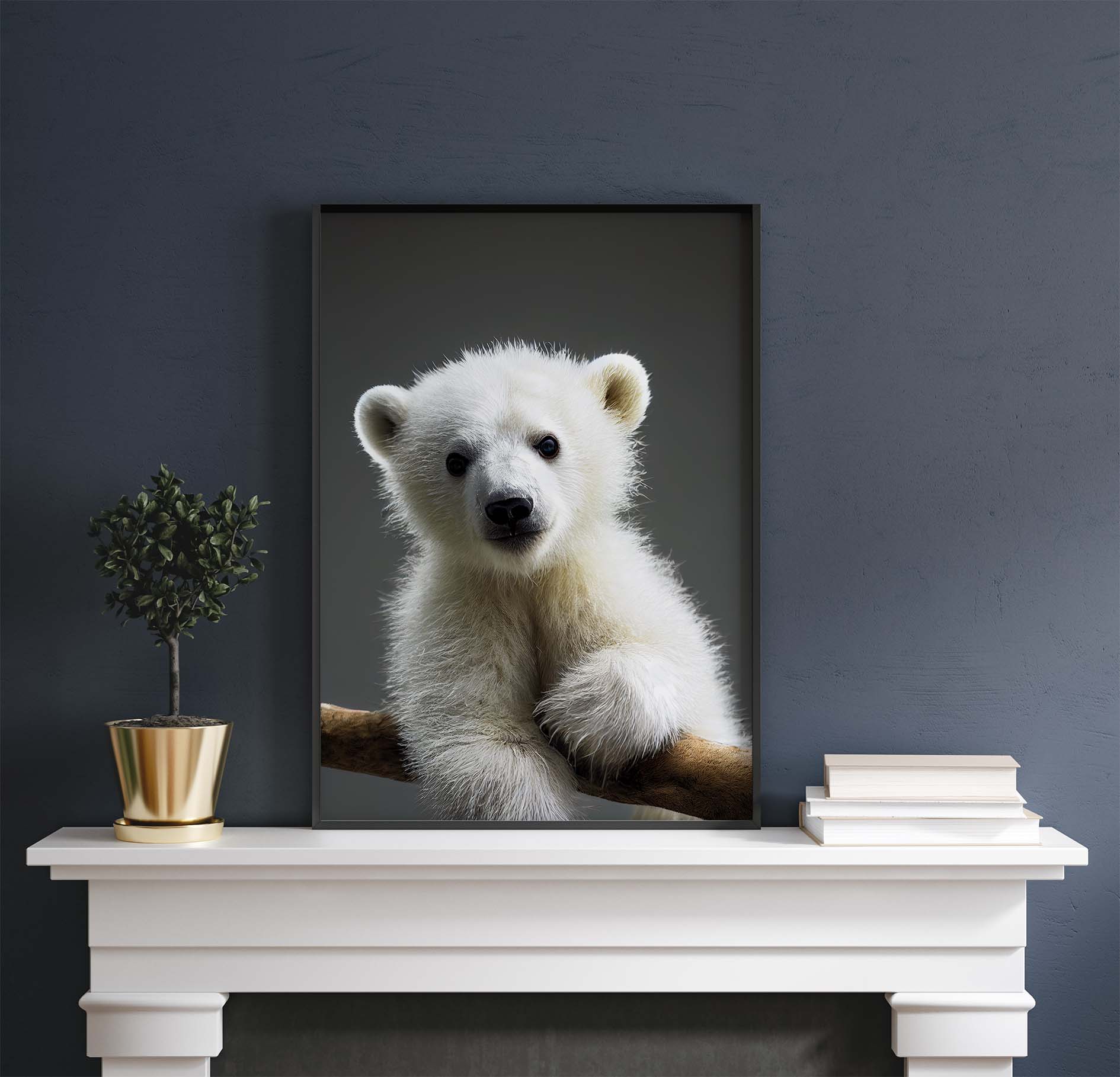 Baby Polar Bear Cub Printable Art - Instant Download