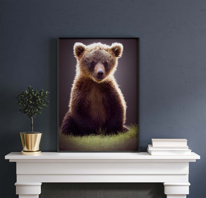 Baby Brown Bear Printable Art - Instant Download