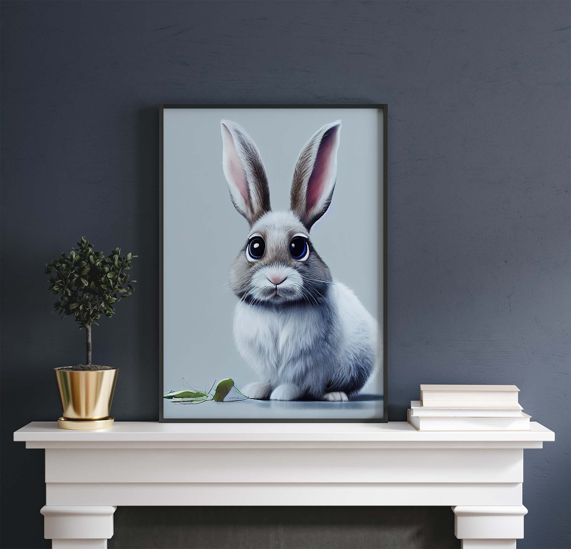 Pretty Rabbit Character Printable Art - Instant Download