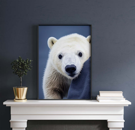 Cute Polar Bear Cub Printable Art - Instant Download