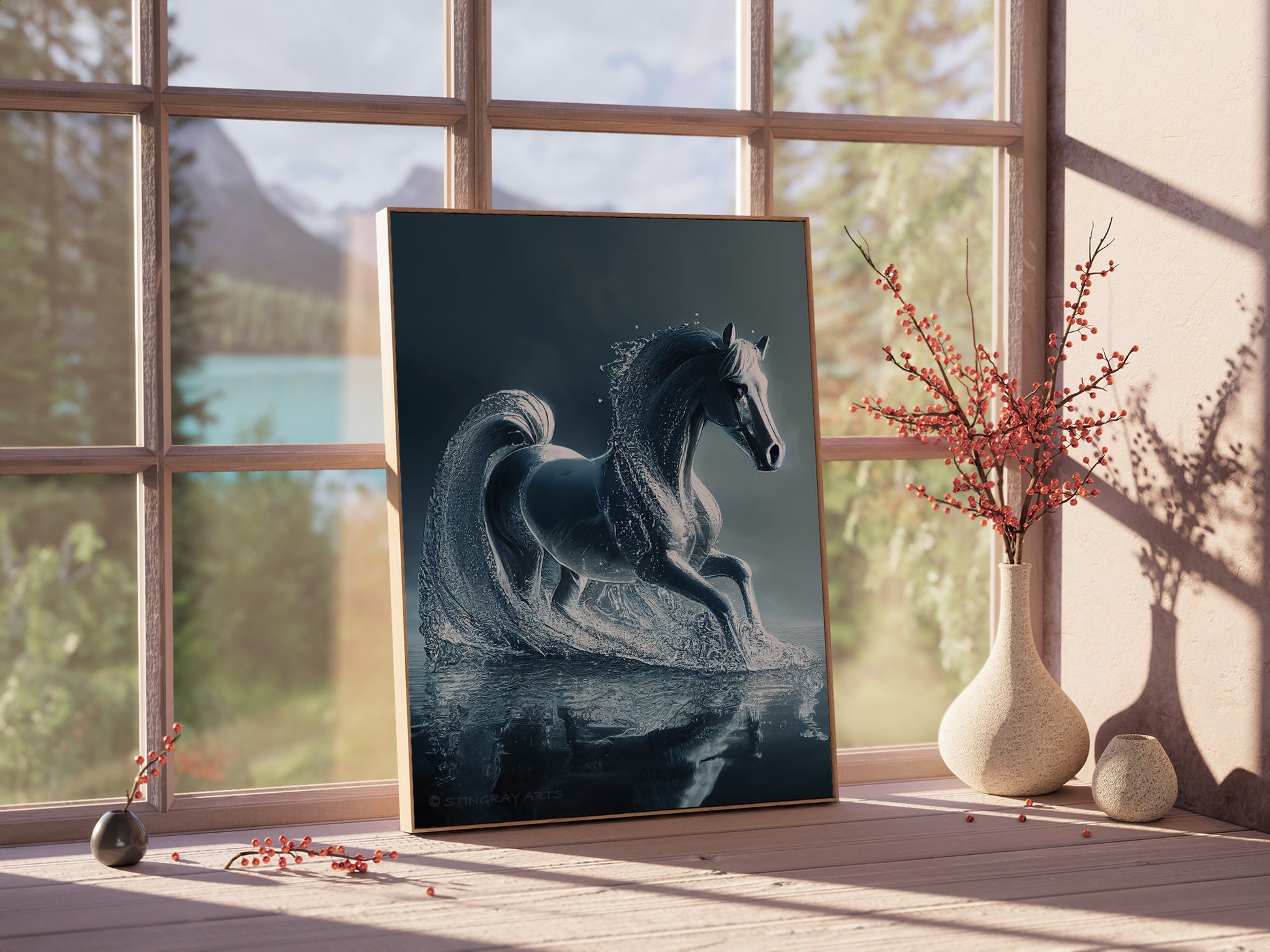 Splash Water Horse Prints