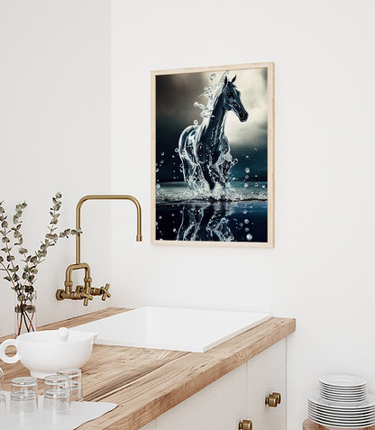 Droplets Water Horse Prints