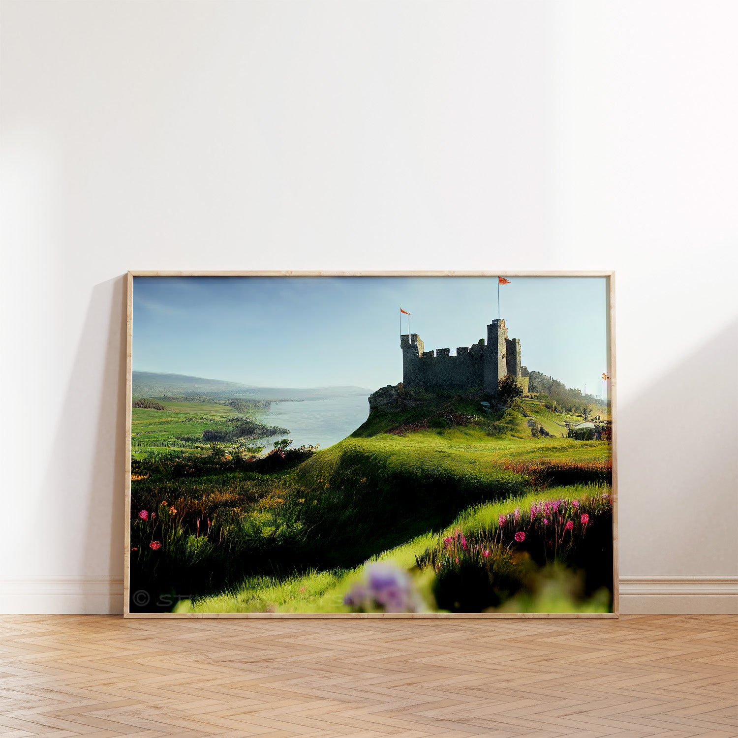 Medieval Castle On A Hill Prints