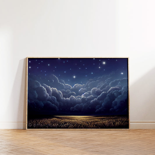 Clouds & Stars At Night Prints