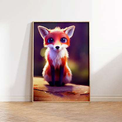 Wide-Eyed Red Fox Prints