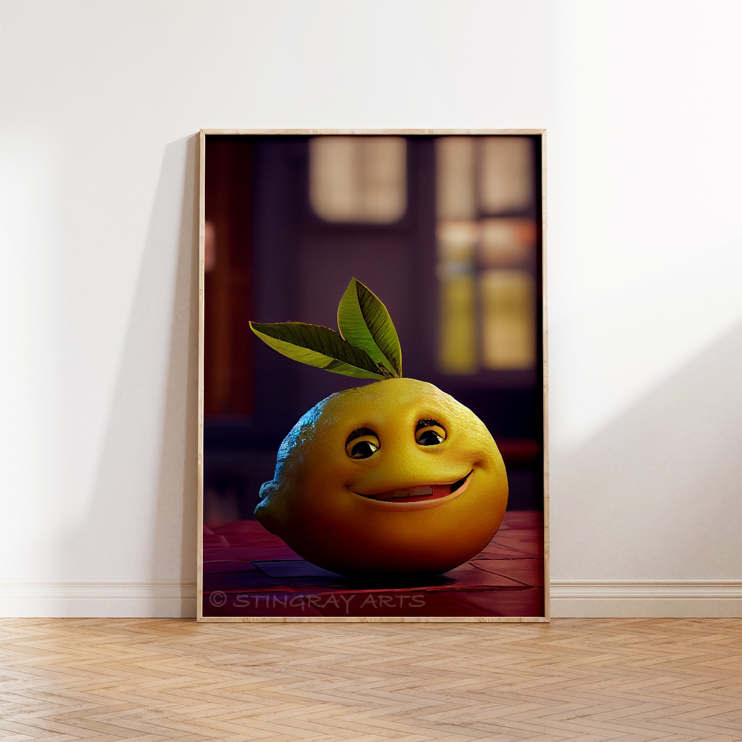 Cute Smiling Lemon Character Prints