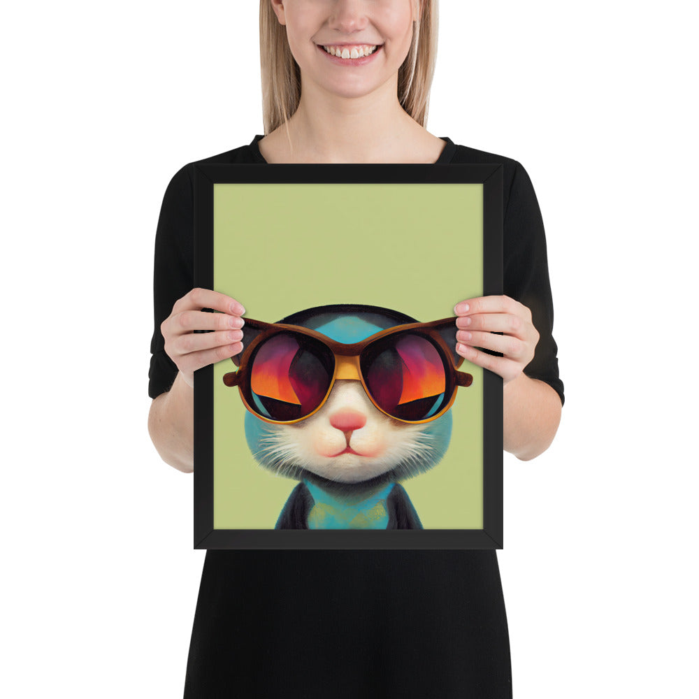 Retro Kitten In Sunglasses Prints