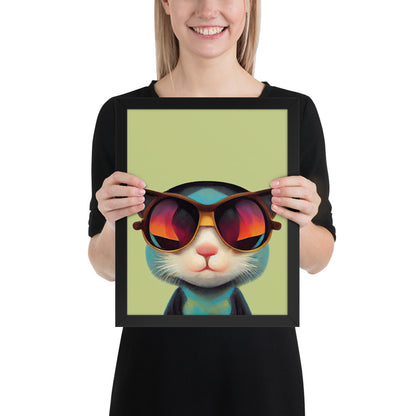 Retro Kitten In Sunglasses Prints