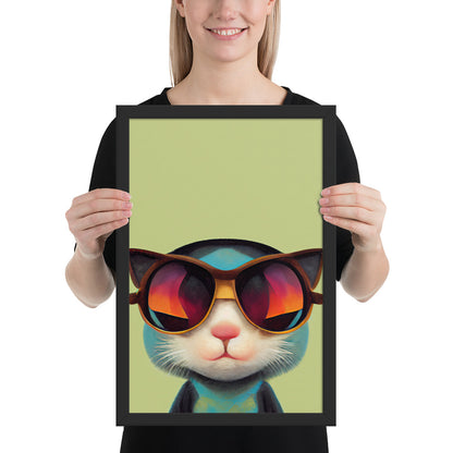 Retro Kitten In Sunglasses Prints