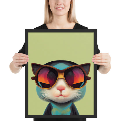 Retro Kitten In Sunglasses Prints