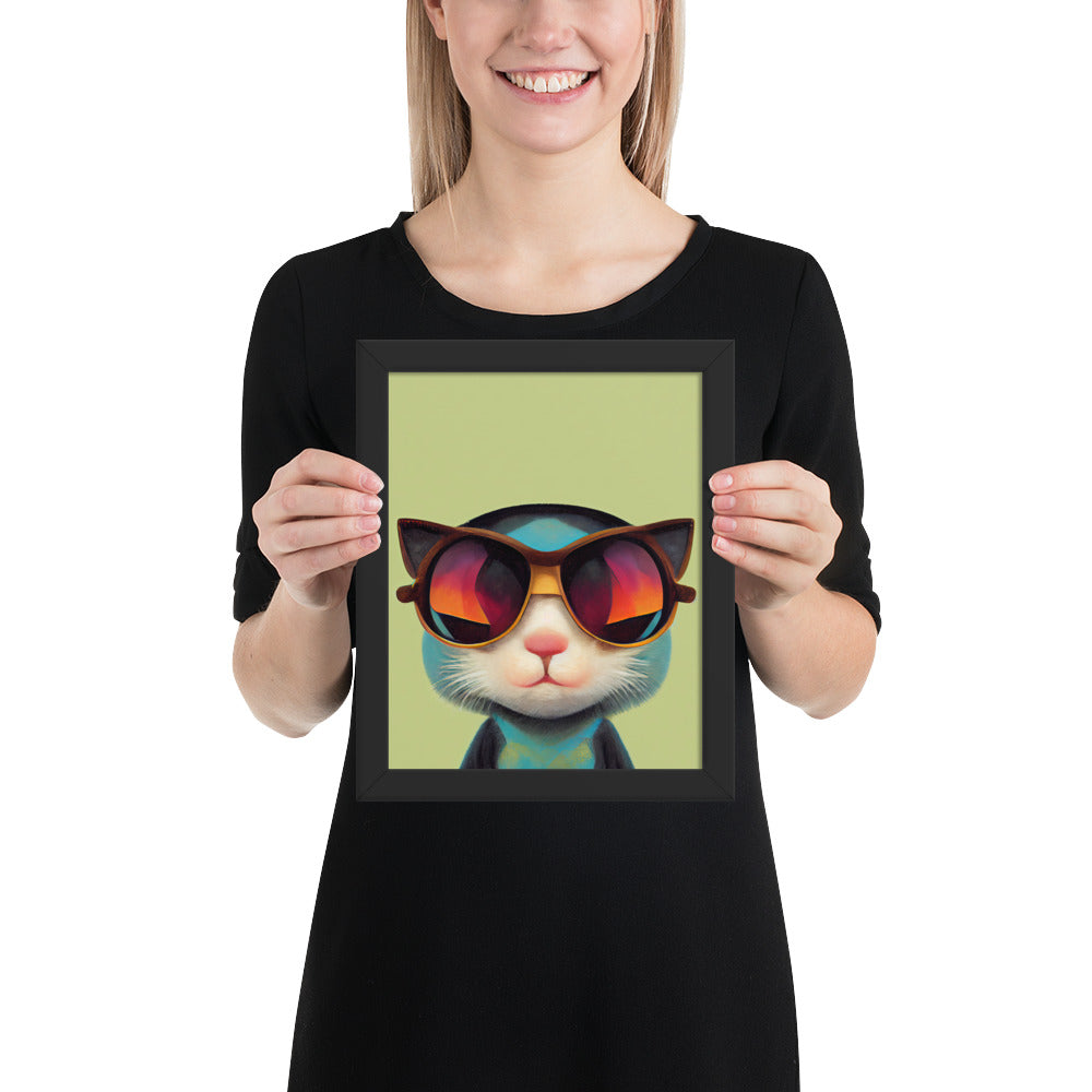 Retro Kitten In Sunglasses Prints