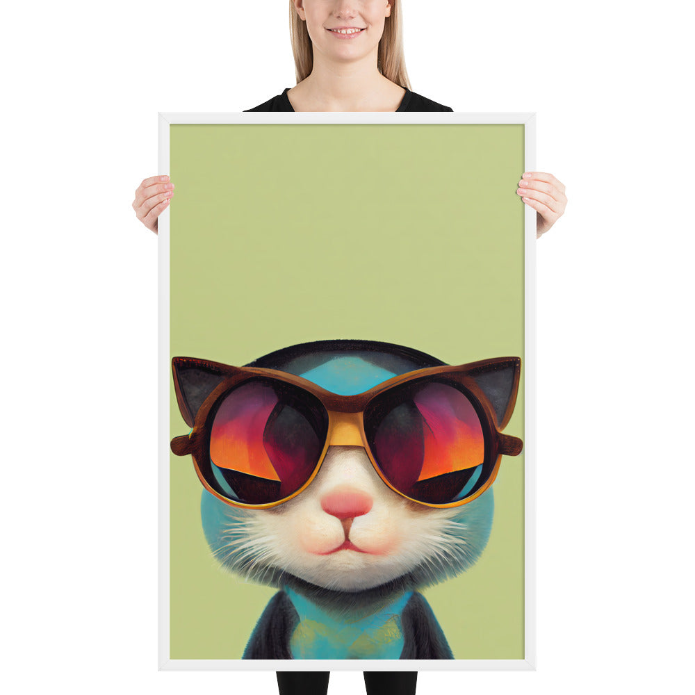 Retro Kitten In Sunglasses Prints