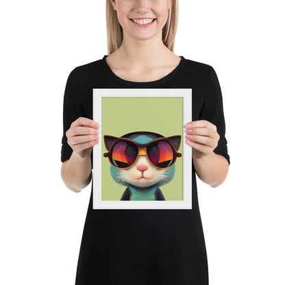 Retro Kitten In Sunglasses Prints