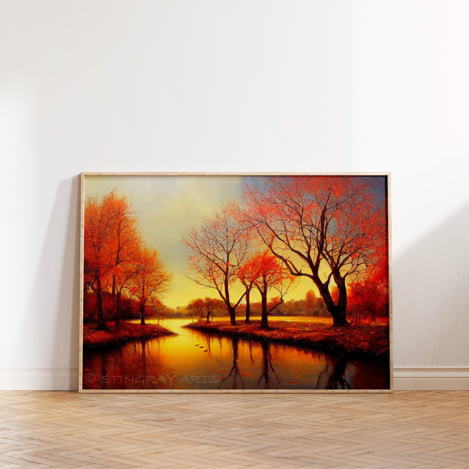 Fall Autumn Lake Scene Prints