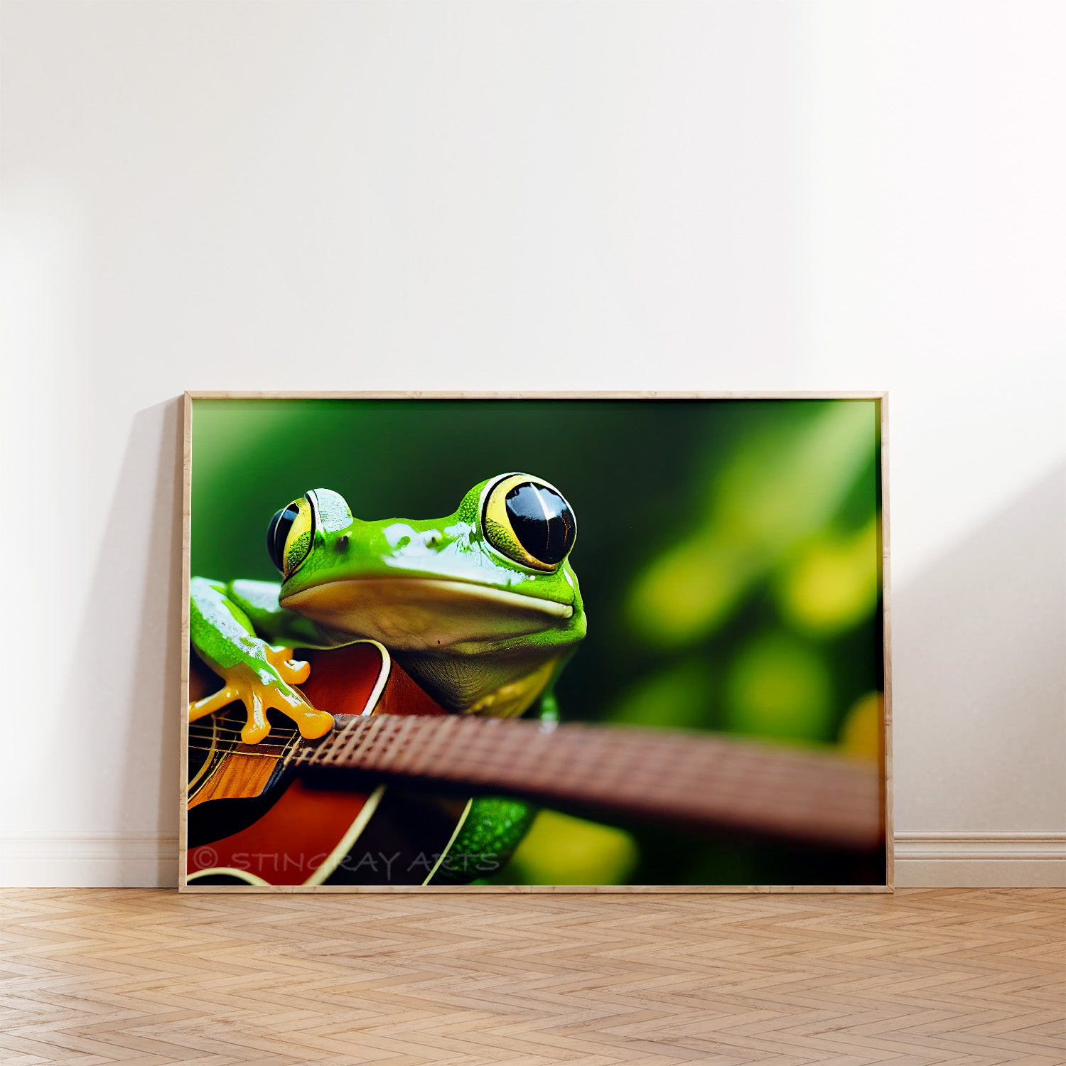 Frog Playing Acoustic Guitar Prints