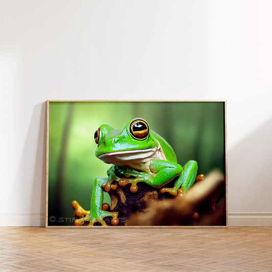 Yellow-Eyed Green Tree Frog Prints