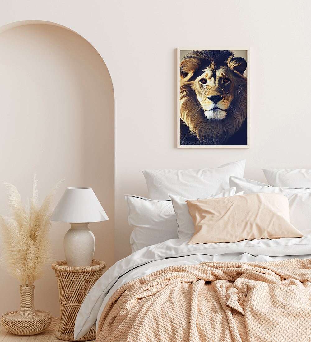 Beautiful Proud Lion Printable Art - Instant Download