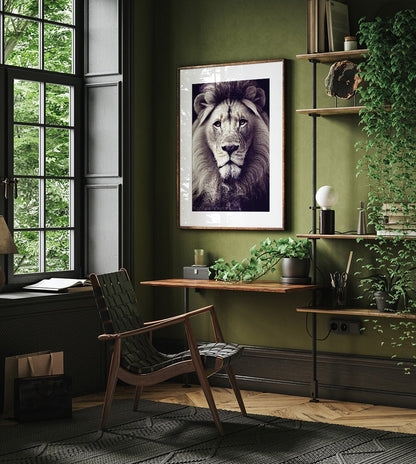 Wild African Lion Printable Art - Instant Download