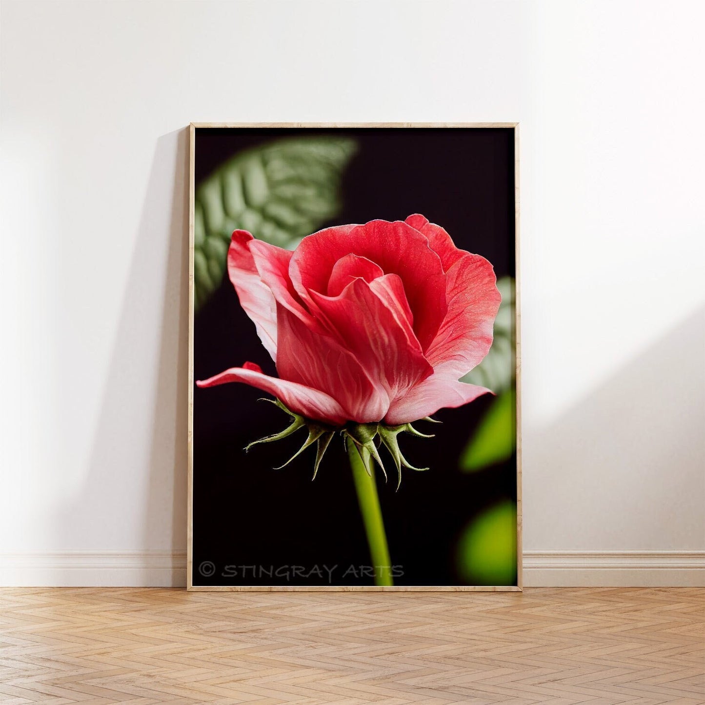 Single Pinkish Flower Printable Art - Instant Download