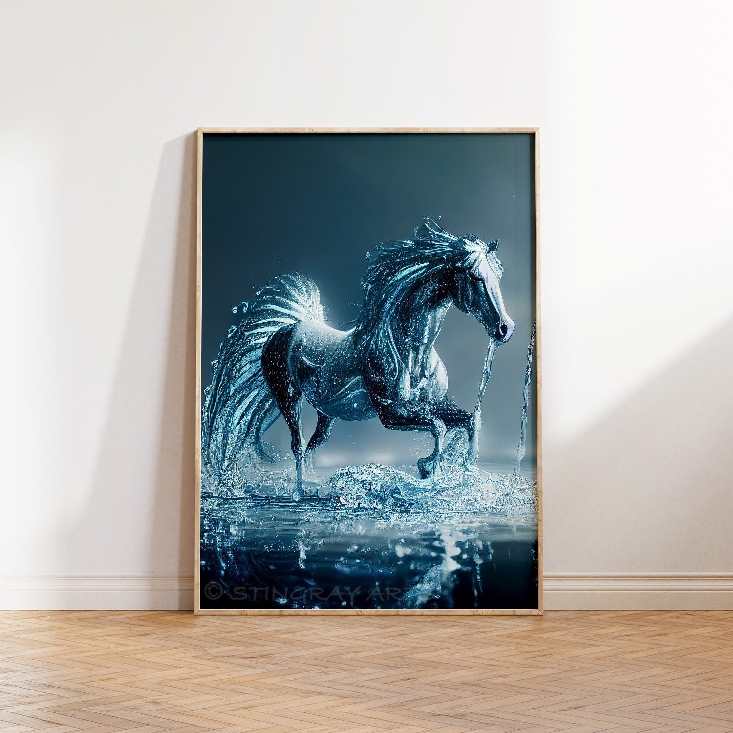 Water Horse Printable Art - Instant Download