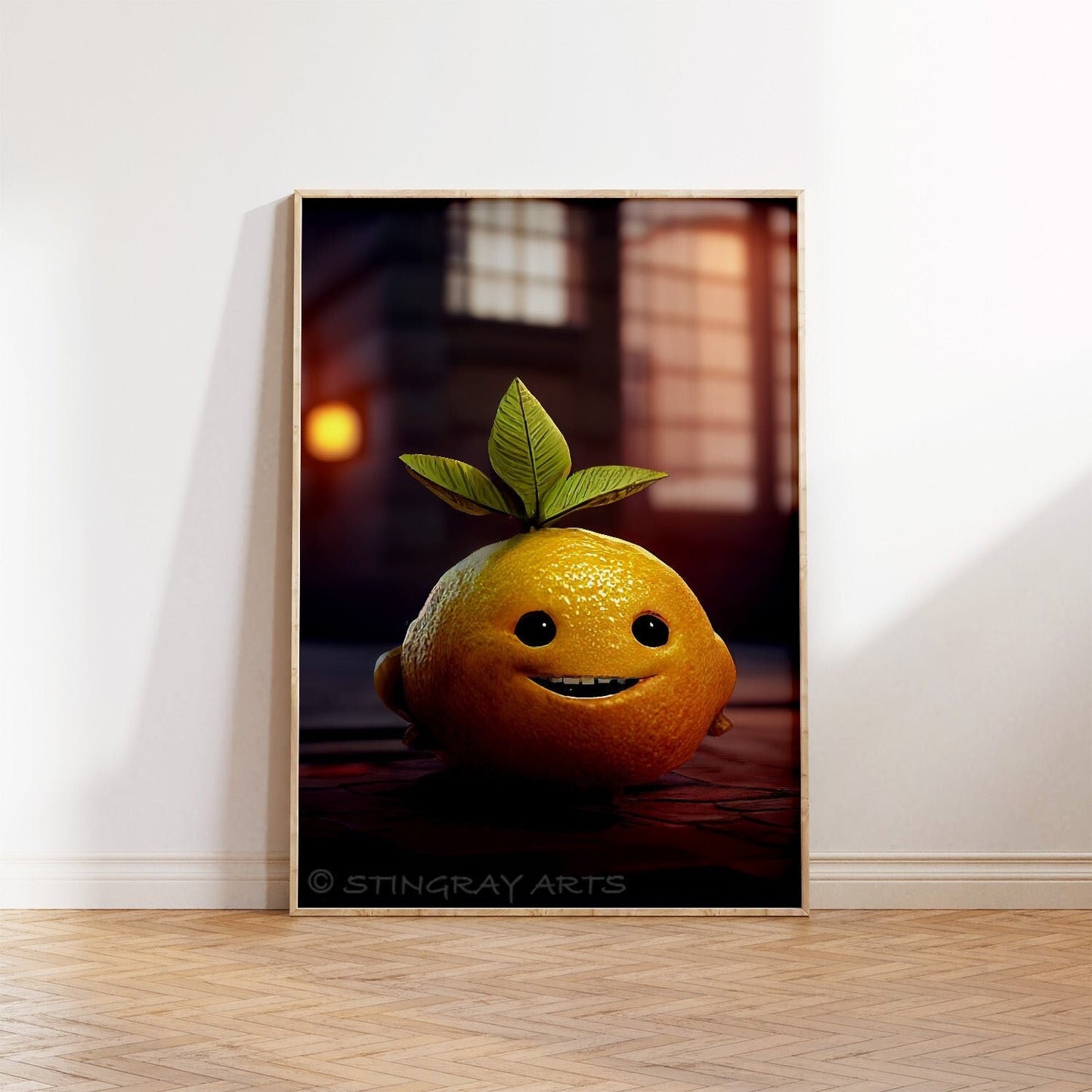 Sweet Cheery Lemon Character Printable Art - Instant Download