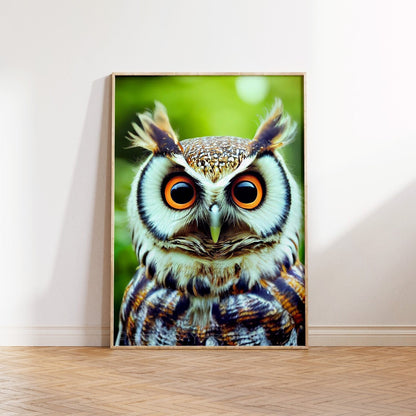 Long-Eared Owl Printable Art - Instant Download