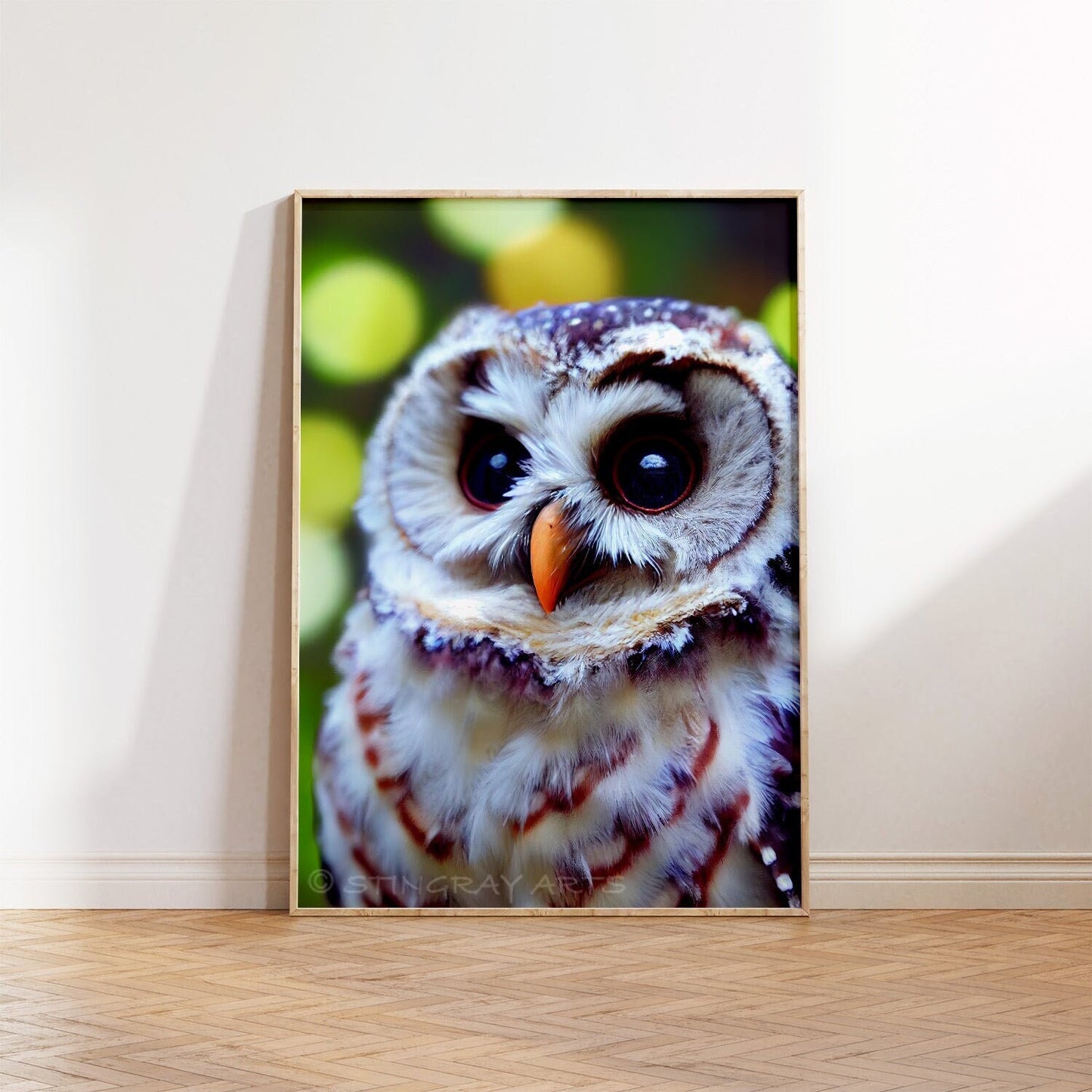 Wild Owl Raptor Printable Art - Instant Download