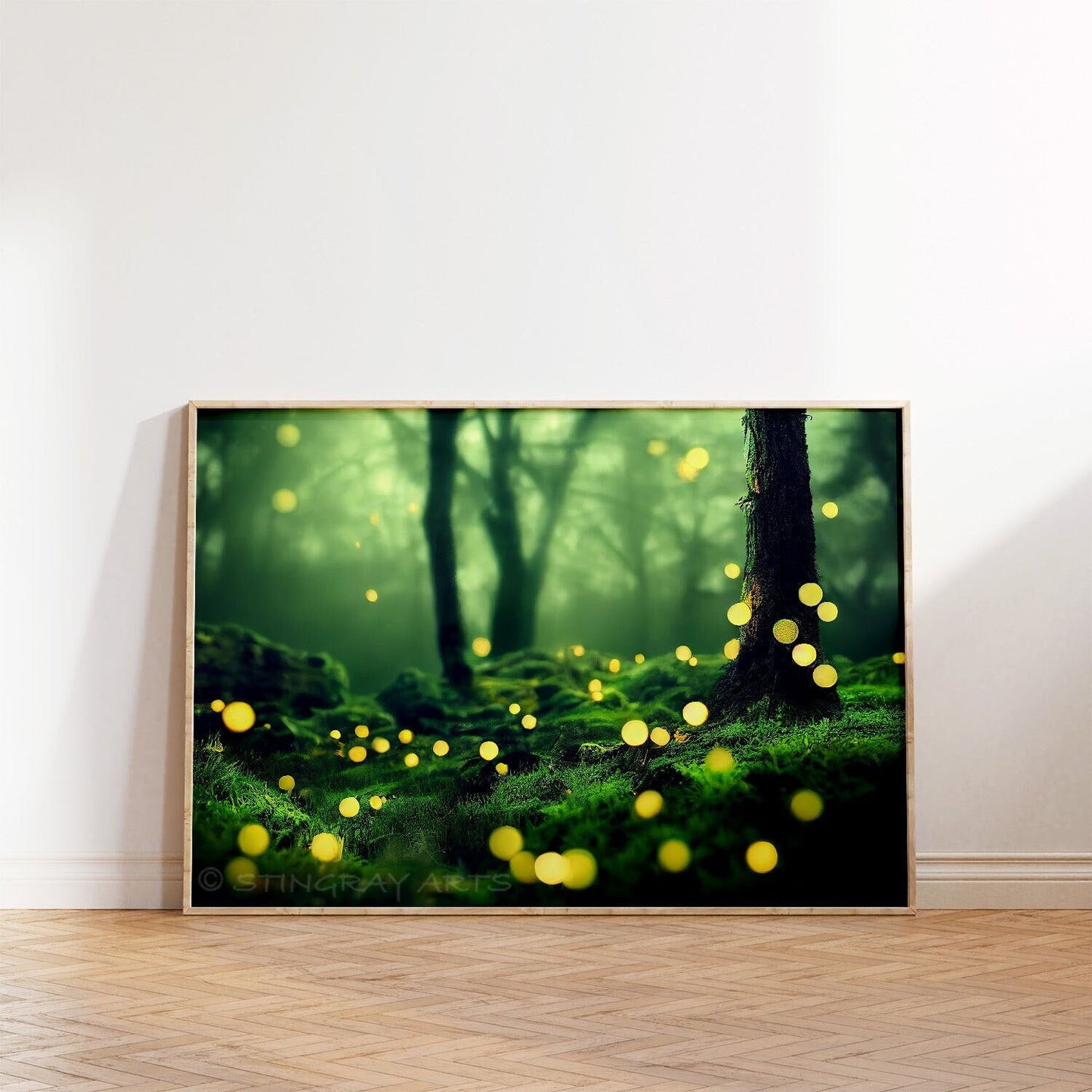 Enchanted Forest & Lights Printable Art - Instant Download