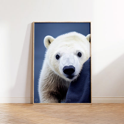 Cute Polar Bear Cub Printable Art - Instant Download