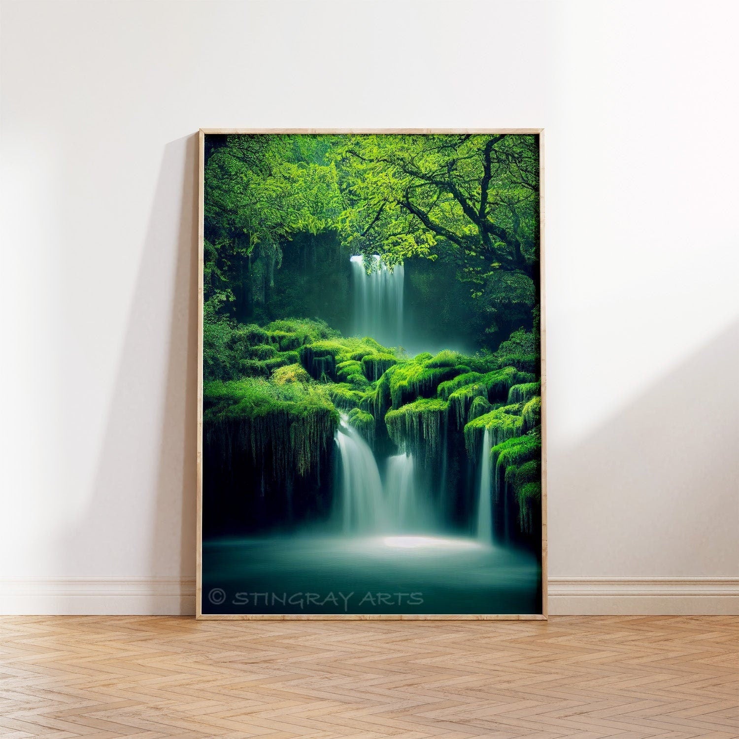 Cascading Waterfalls Printable Art - Instant Download