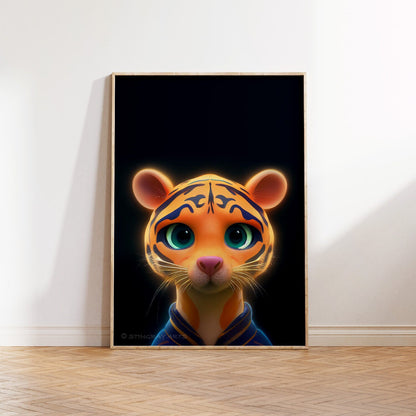 Tiger Cub Childlike Printable Art - Instant Download