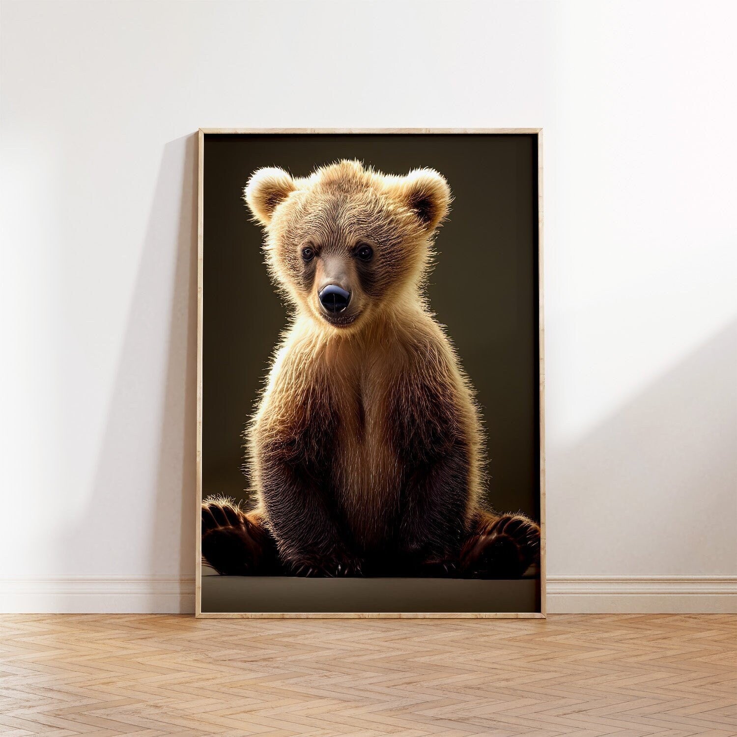 Baby Grizzly Bear Printable Art - Instant Download