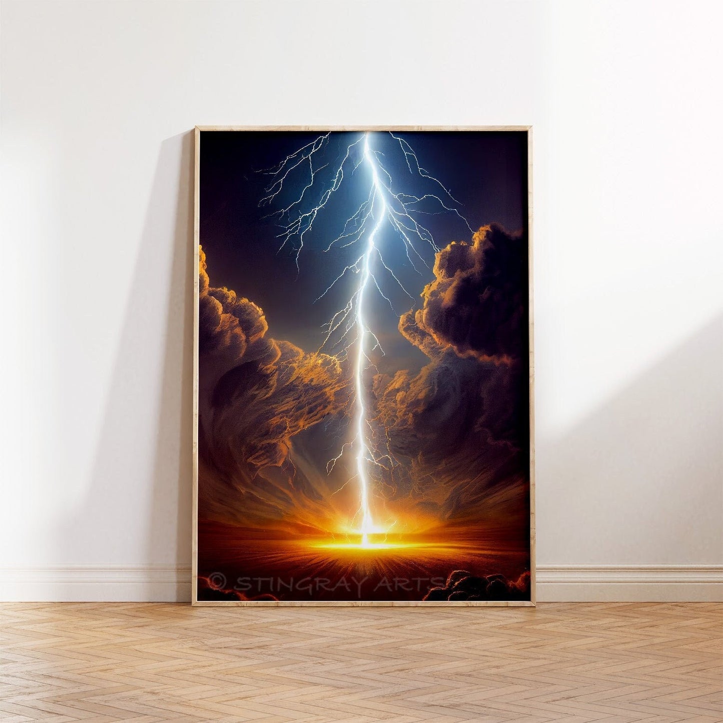 Lightning Bolt Boom Printable Art - Instant Download