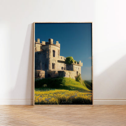 Old Abandoned Castle In A Meadow Printable Art - Instant Download