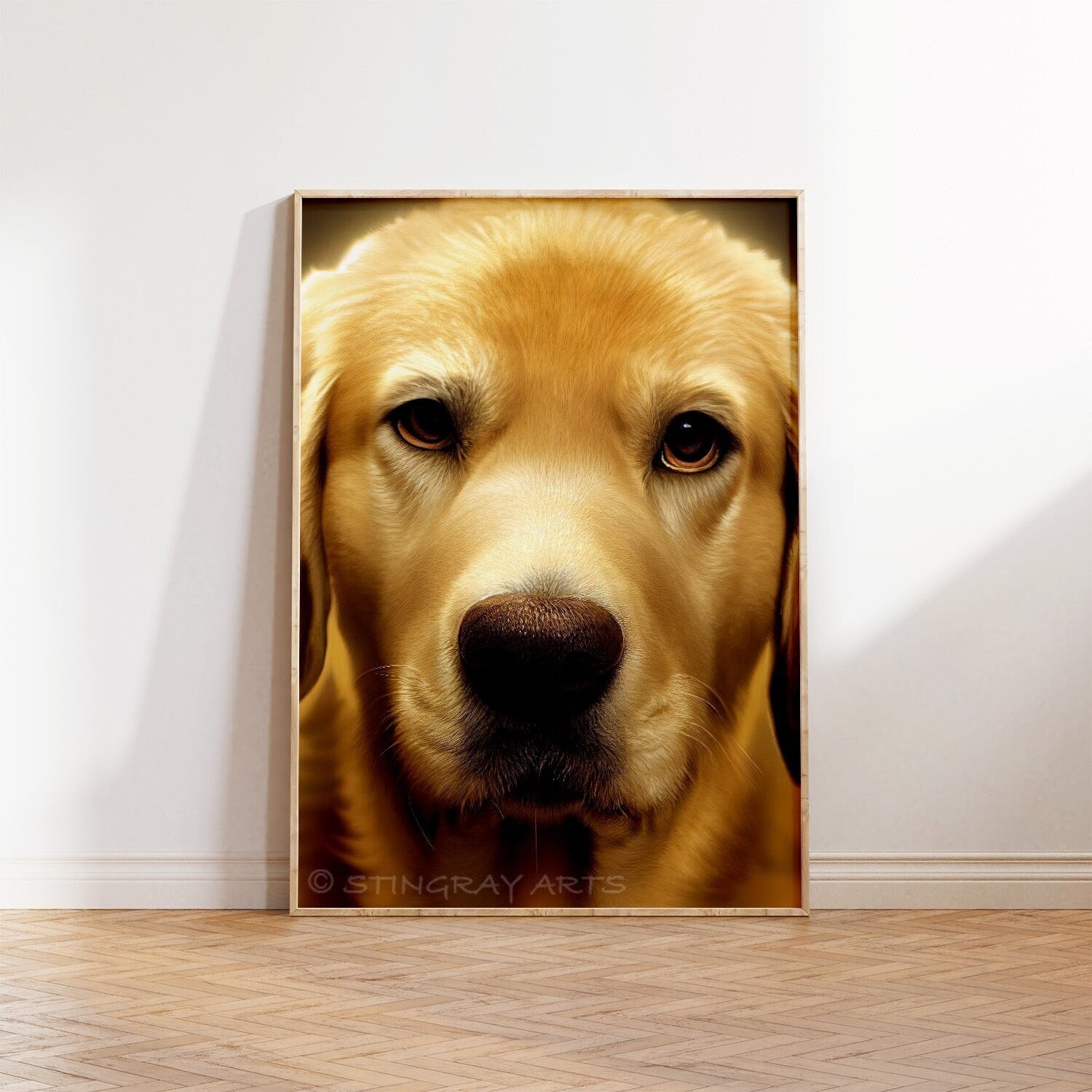 Golden Labrador Dog Printable Art - Instant Download