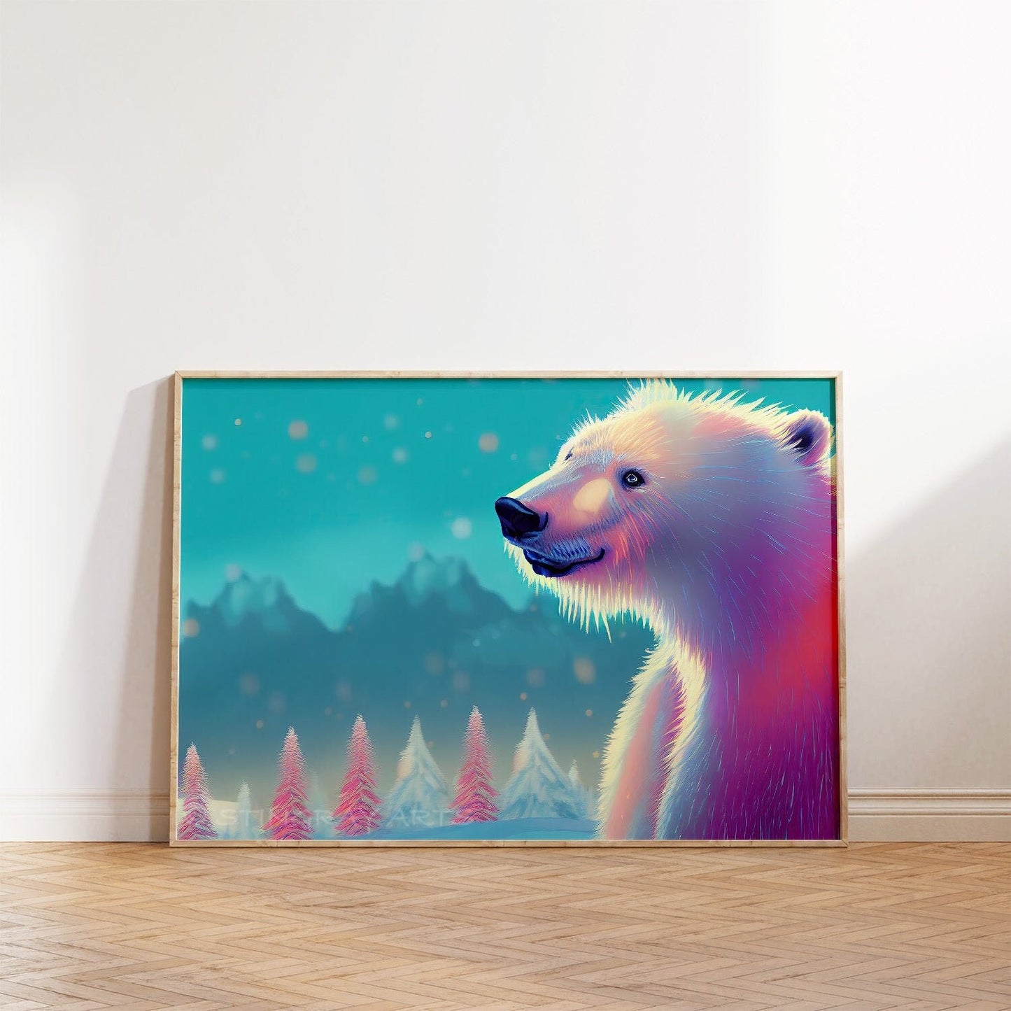 Magical Polar Bear Printable Art - Instant Download