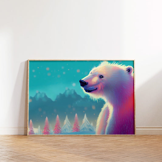 Magical Polar Bear Printable Art - Instant Download