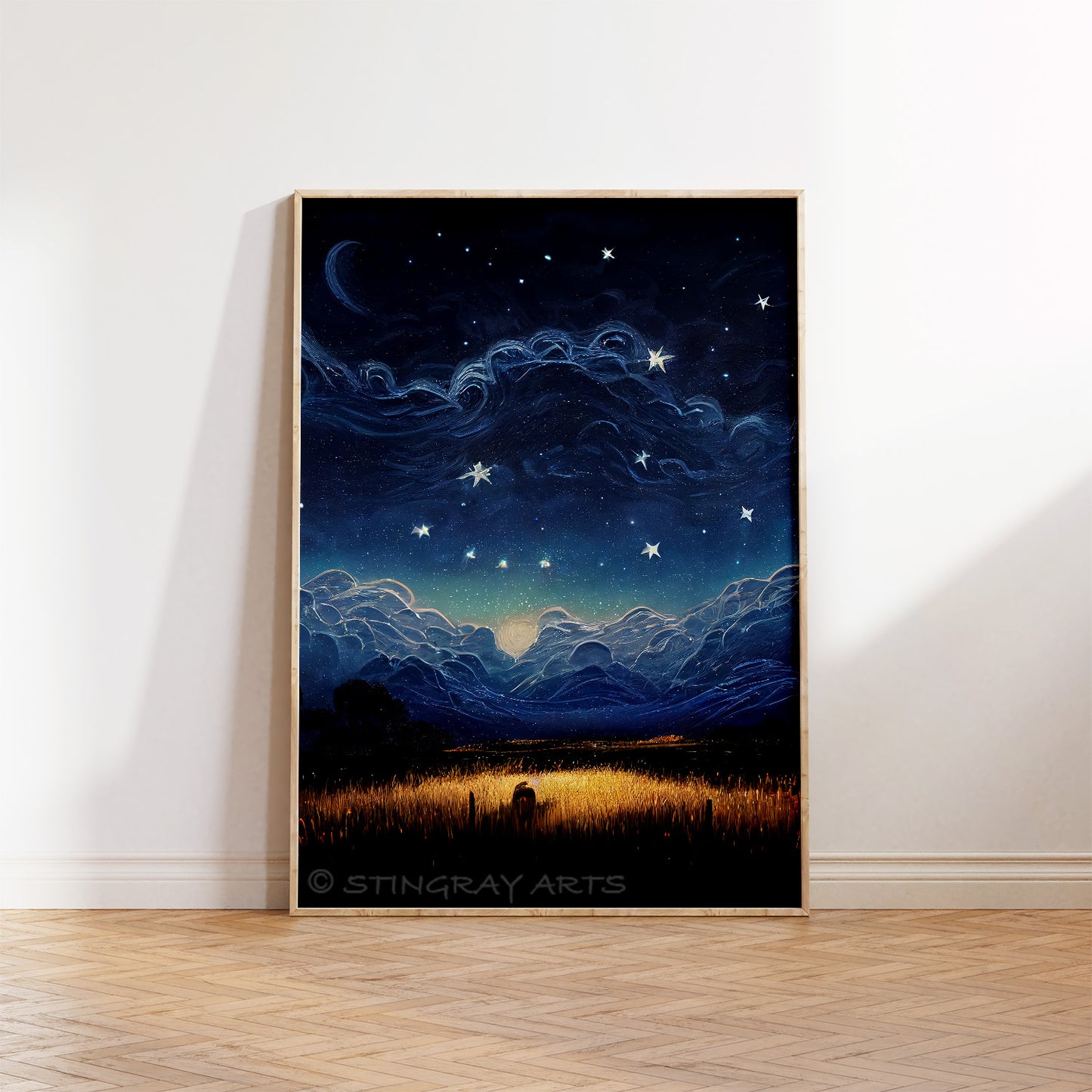 Dreamlike Clouds Night Prints