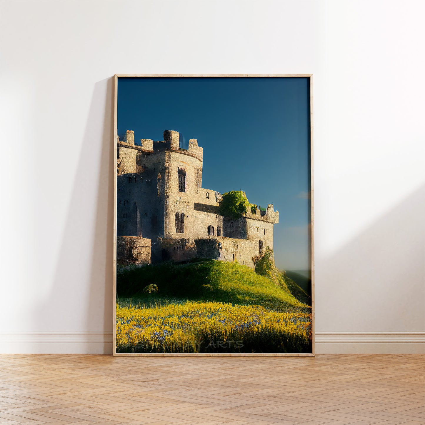 Old Abandoned Castle In A Meadow Prints