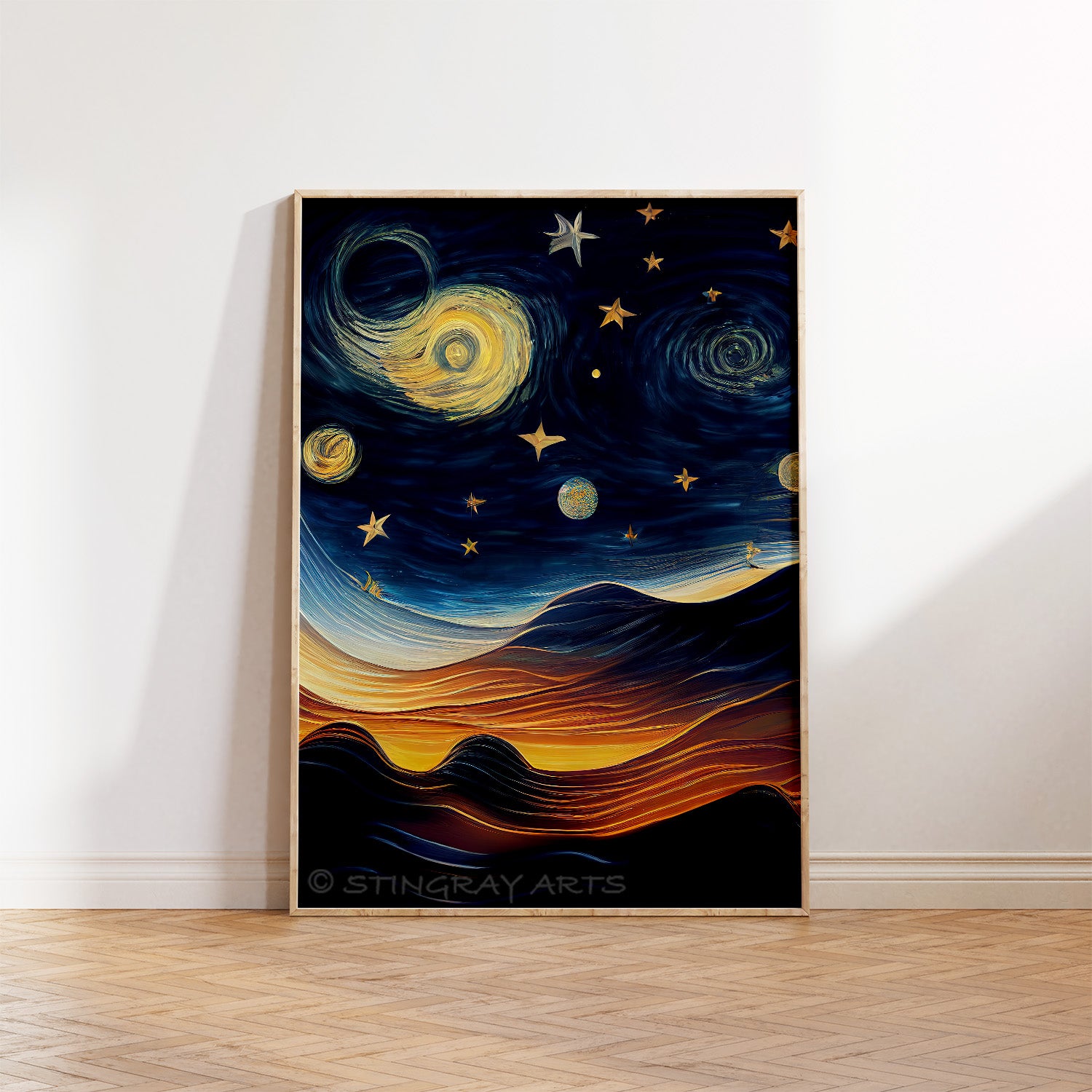 Dreamlike Night Sky & Mountains Prints