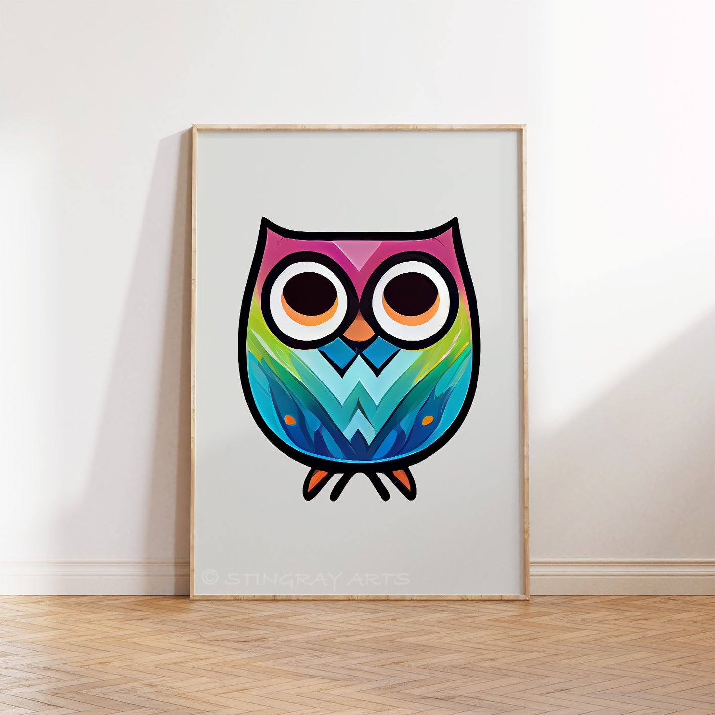 Colourful Owl Prints